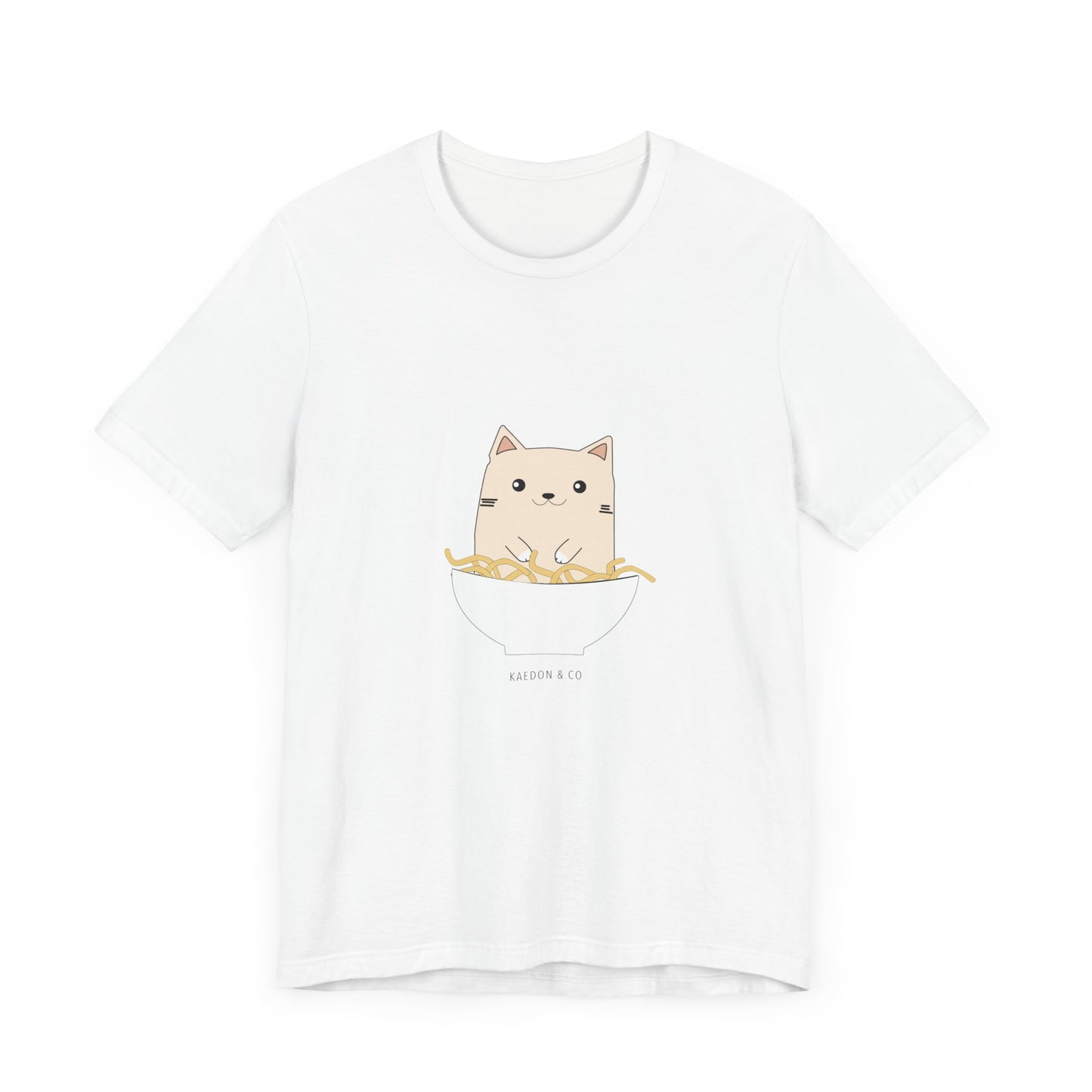 Noodle Bowl Cat Short Sleeve Tee