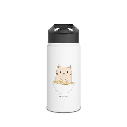 Noodle Bowl Cat Stainless Steel Water Bottle