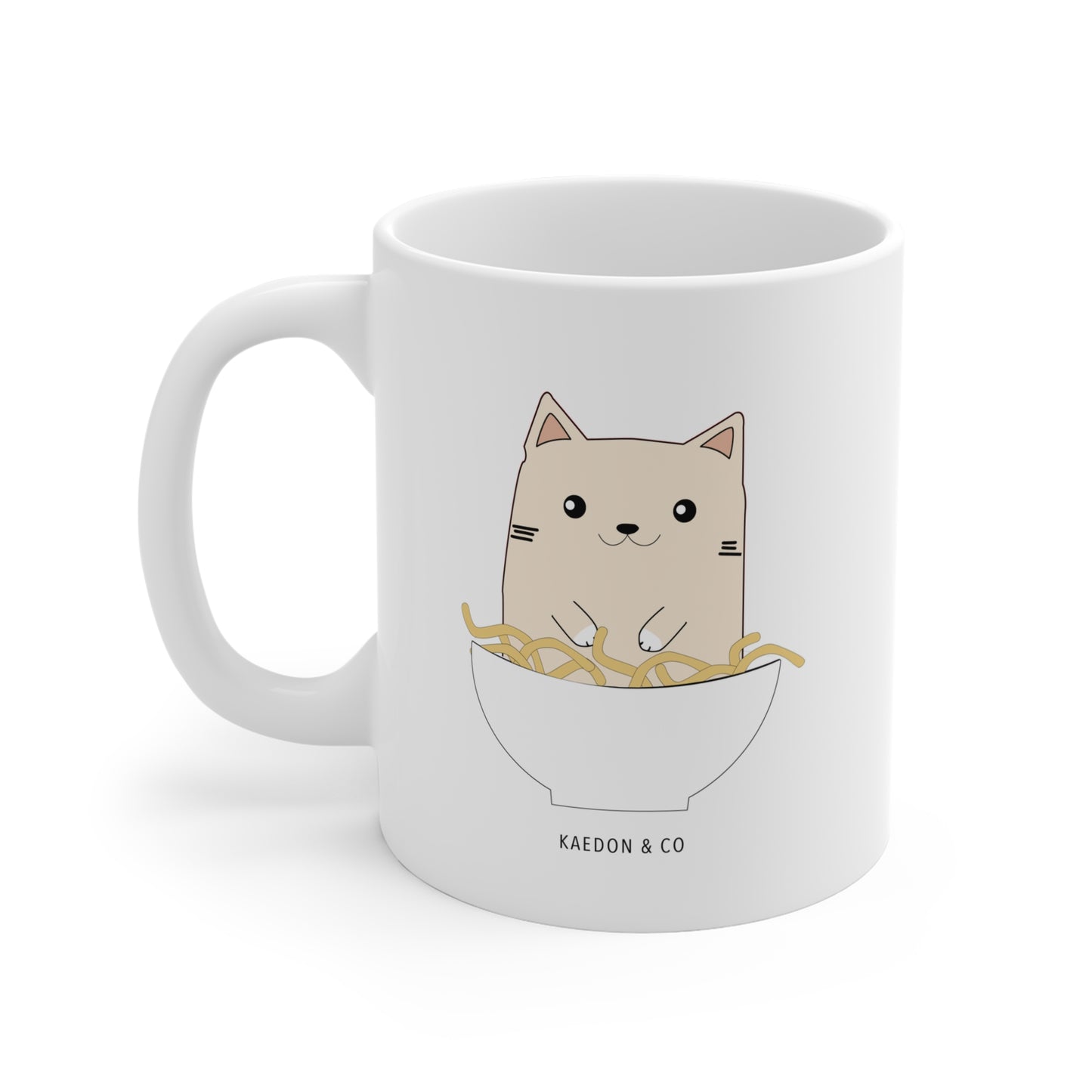 Noodle Bowl Cat Mug 11oz