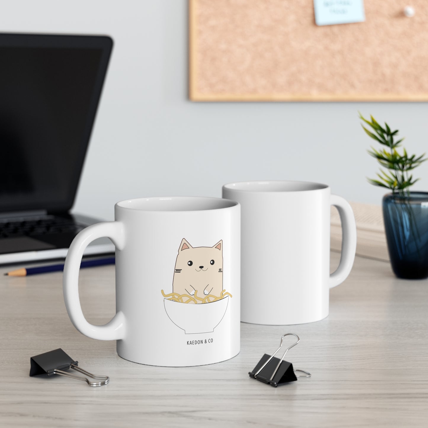 Noodle Bowl Cat Mug 11oz